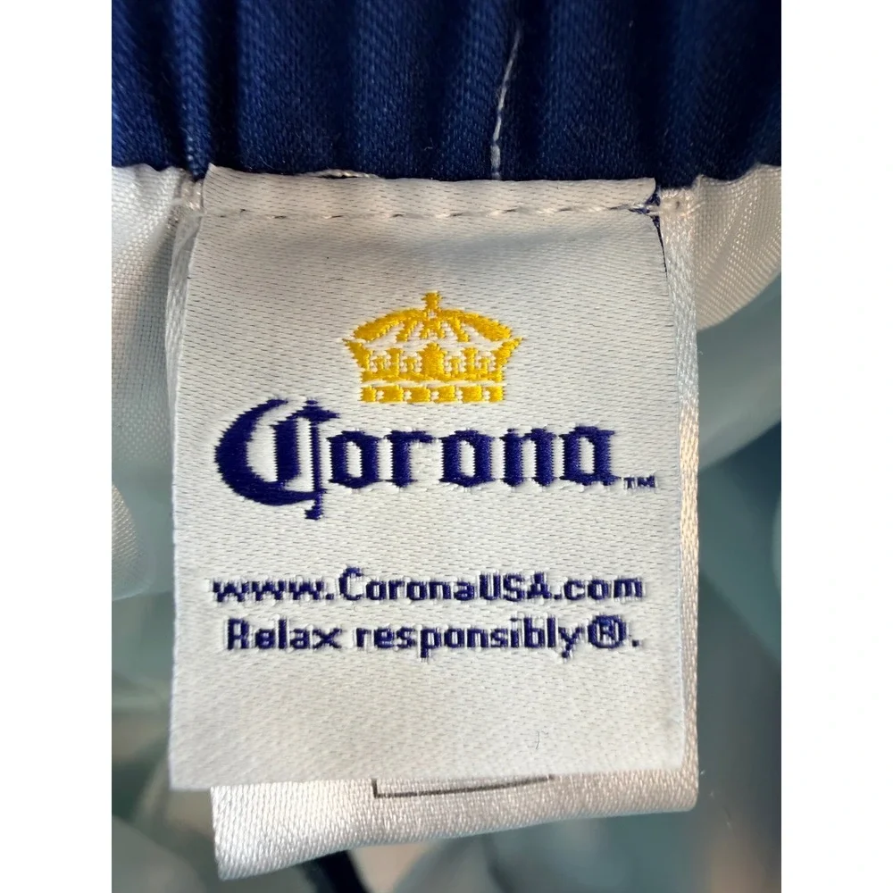 Corona Extra Mens Blue Graphic Beach Tropical Board Shorts Swim Trunks Size 36